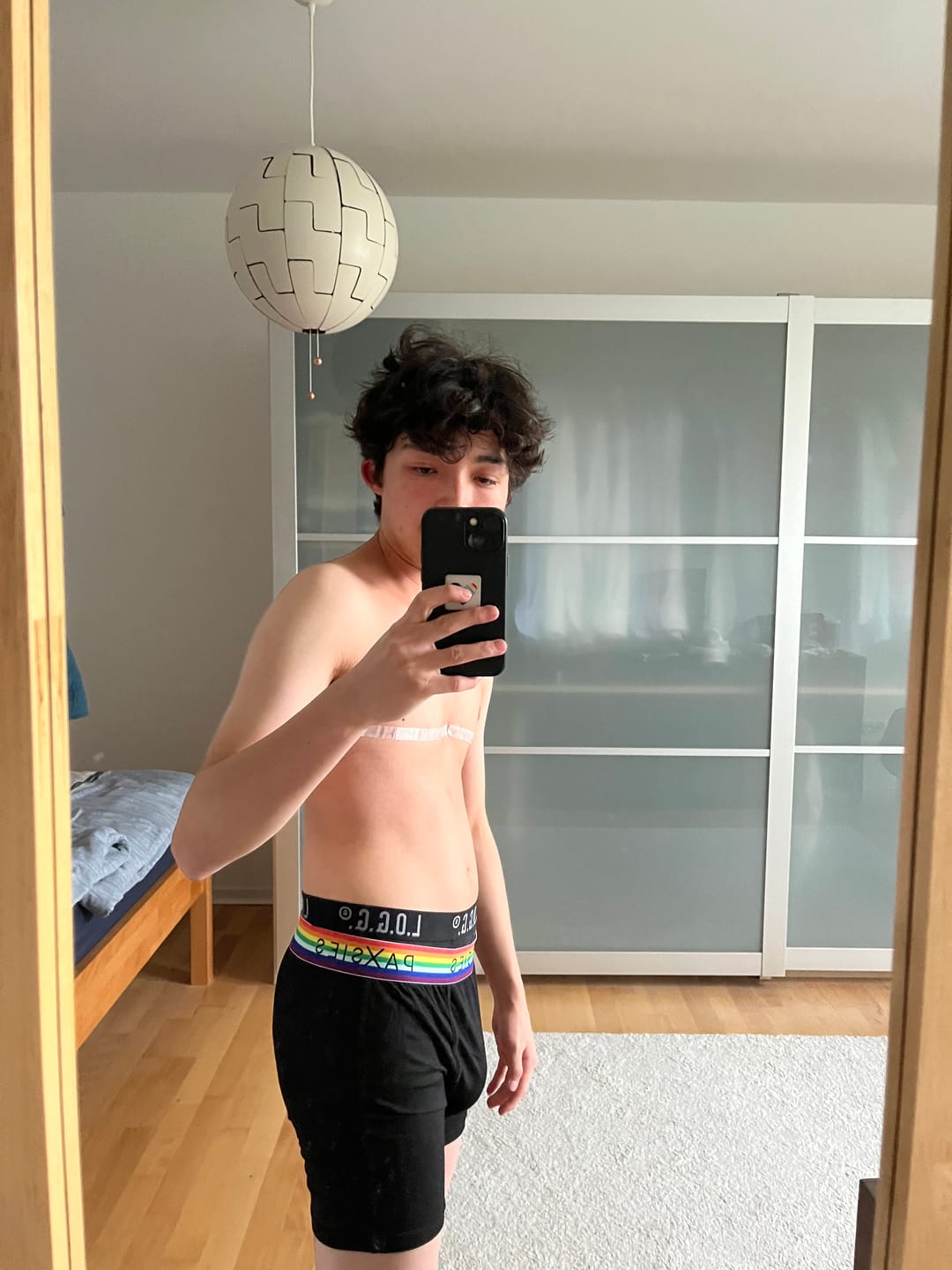 Customer photo review of Pride Black All-in-One Packing Boxers