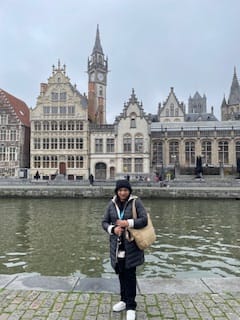 Customer photo review of Reversible Spot Light Duck Down Puffer Jacket