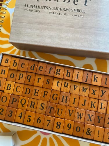 Customer photo review of Vintage Alphabet Stamps - Set of 70