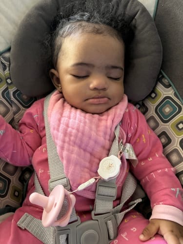 Customer photo review of Signature Llama RetractaClips 4.0 (Retractable Pacifier Clip)