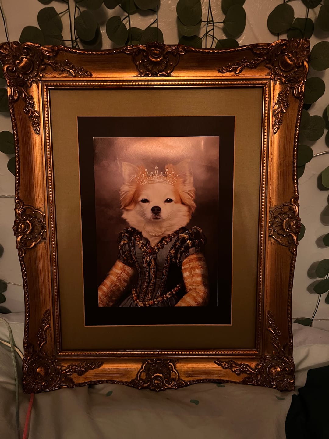 Customer photo review of The Pearl Princess: Custom Pet Portrait