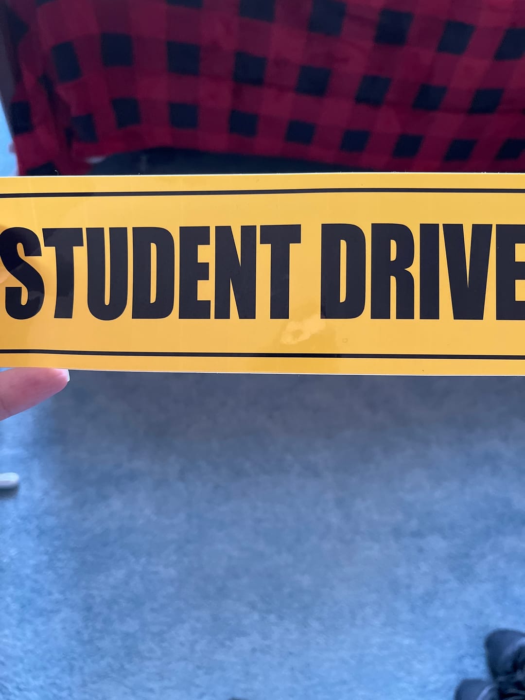 Customer photo review of Student Driver Sticker