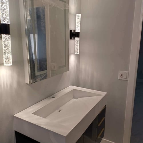 Customer photo review of Breton Floating Vanity - 2nd Generation (24"-84")