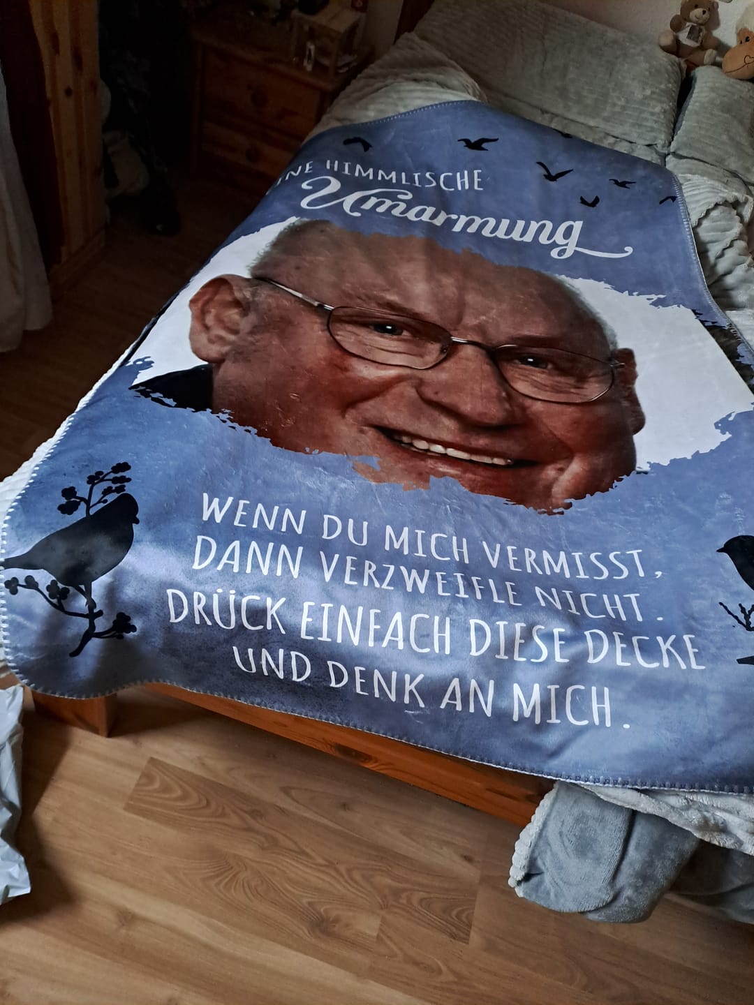Customer photo review of Himmlische Umarmung - Personalisierte Decke für die Liebsten