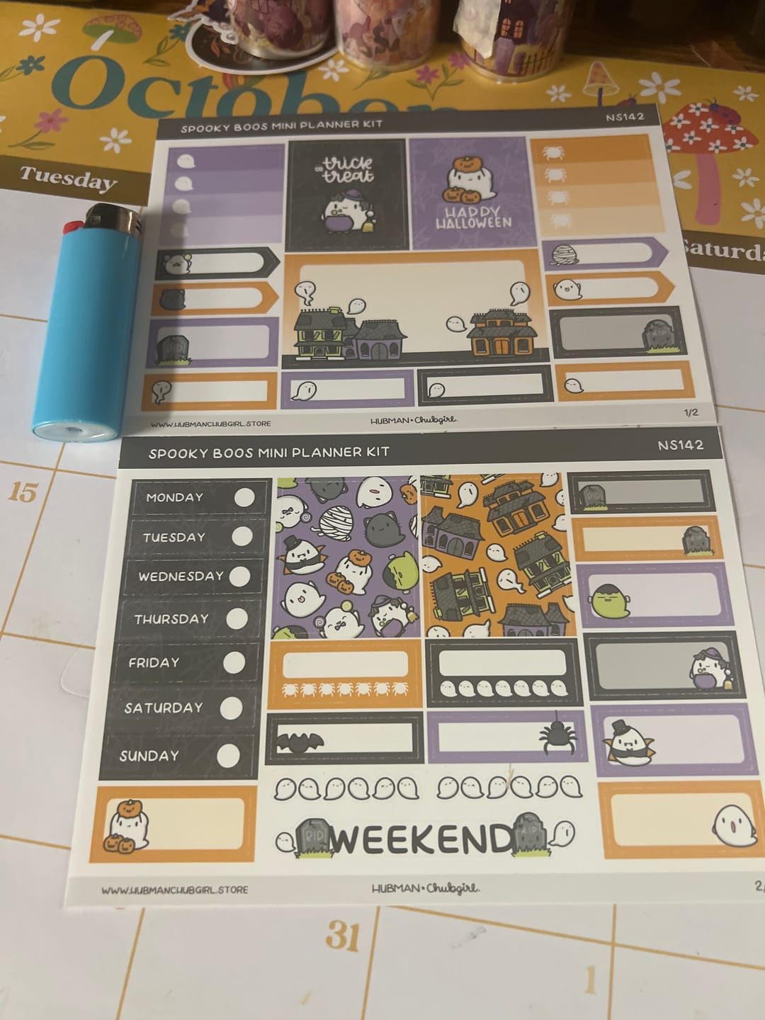Customer photo review of Halloween Mini Planner Kit (Set of 2)