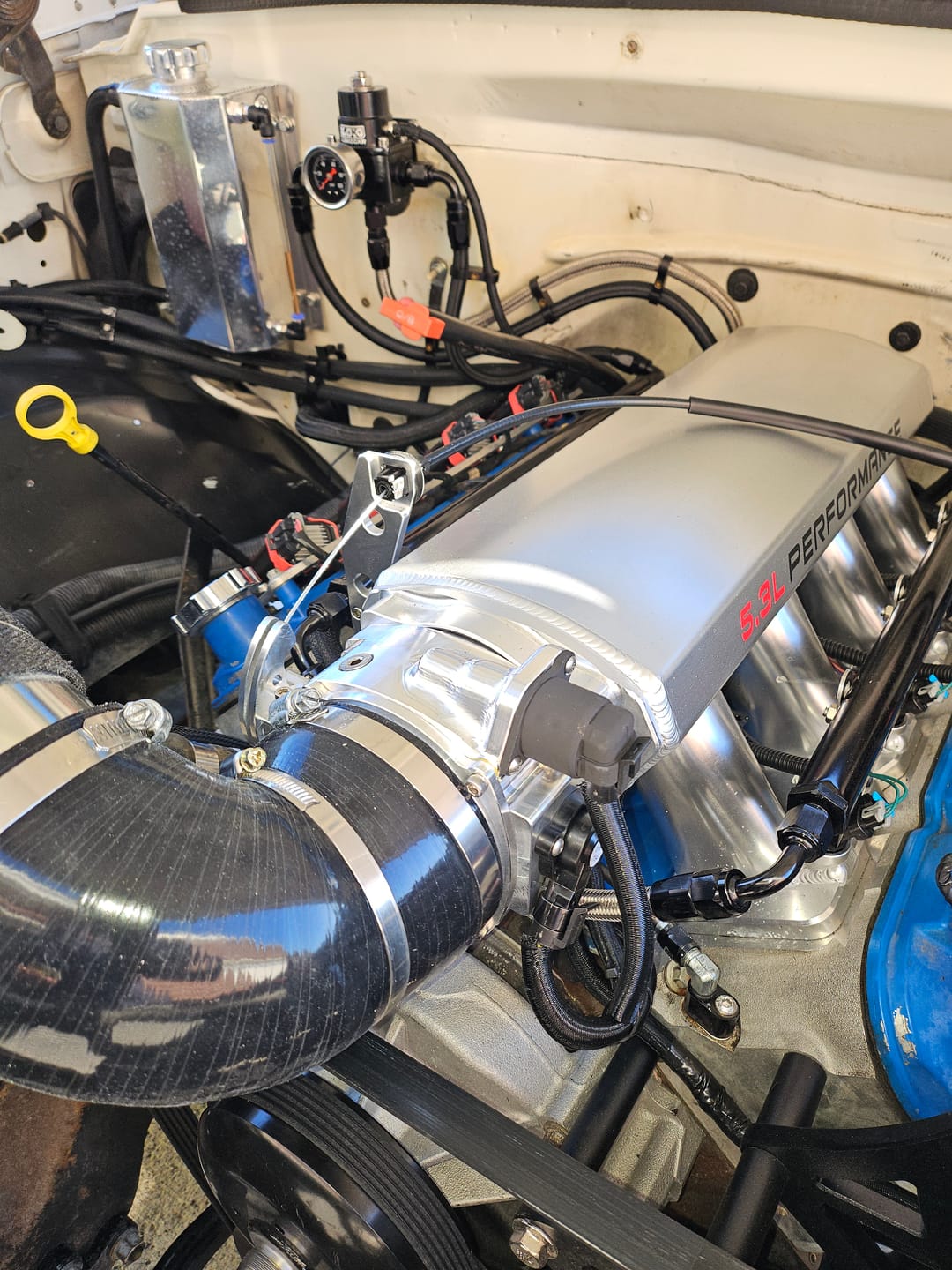 Customer photo review of ICON 102/105mm Cable Drive Throttle Body (Bare Finish) w/ Interchangeable Connection