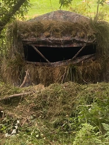 Customer photo review of VisX/VisMax See Through Hunting Blind, Pop Up Ground Deer Blind