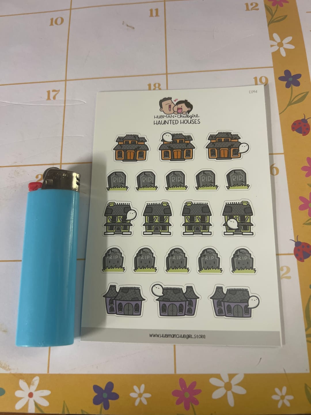 Customer photo review of Haunted Houses Planner Stickers