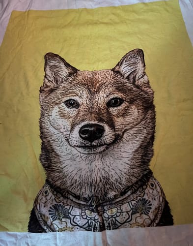 Customer photo review of Custom Pet Art Mens Crew Neck T-shirt