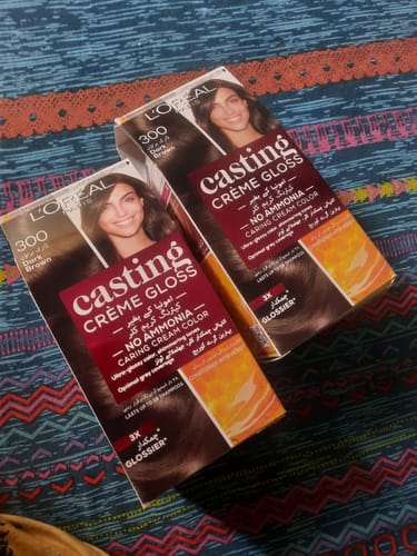 Customer photo review of Loreal Casting Creme Gloss Hair Color - 300 Dark Brown