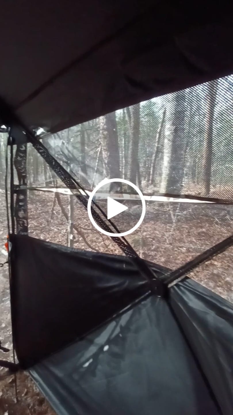 Customer video review of VisST See-Through Pop-Up Ground Blinds with Silent Magnetic Door