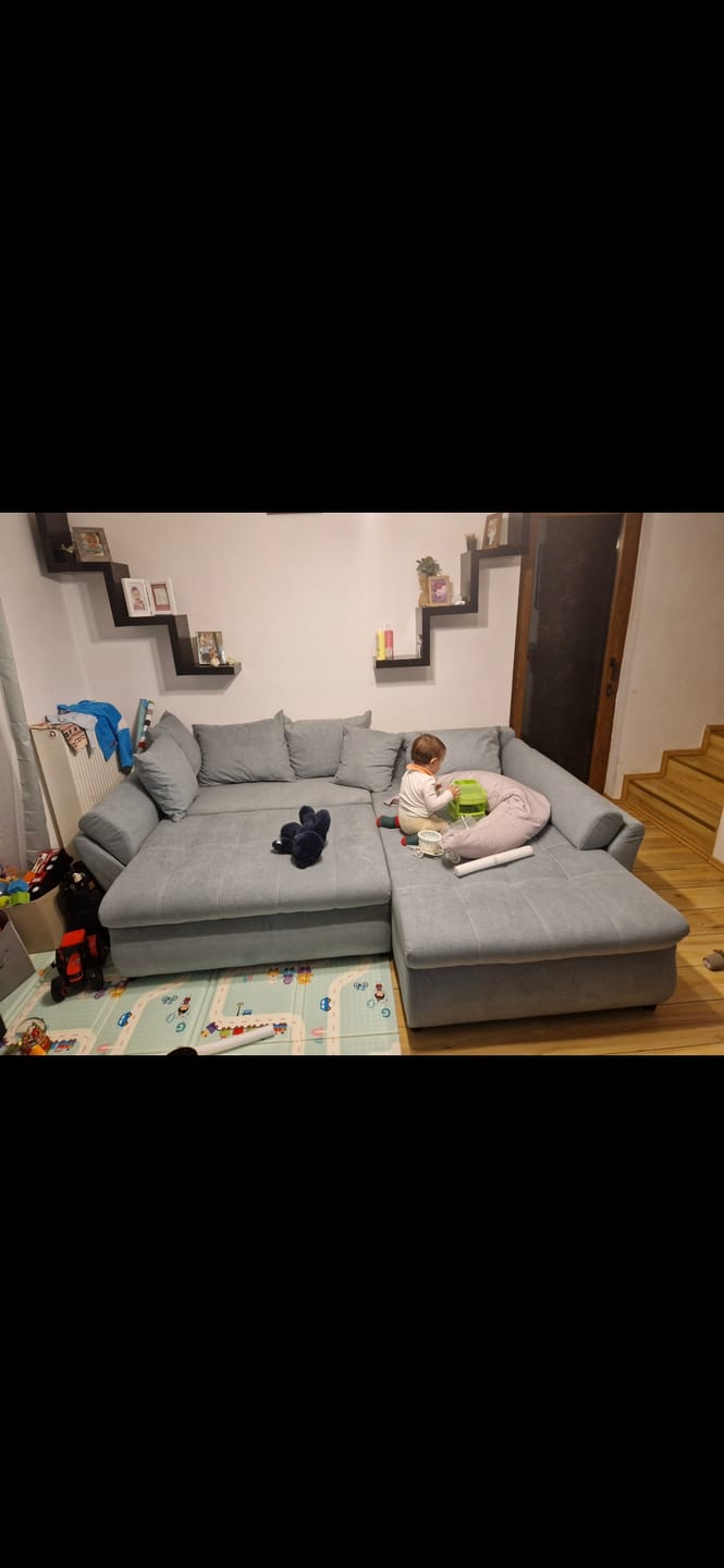 Customer photo review of Colțar extensibil dumonde cu ladă de depozitare si sezut confortabil din spuma HR, Loana Mint II 270x185 cm