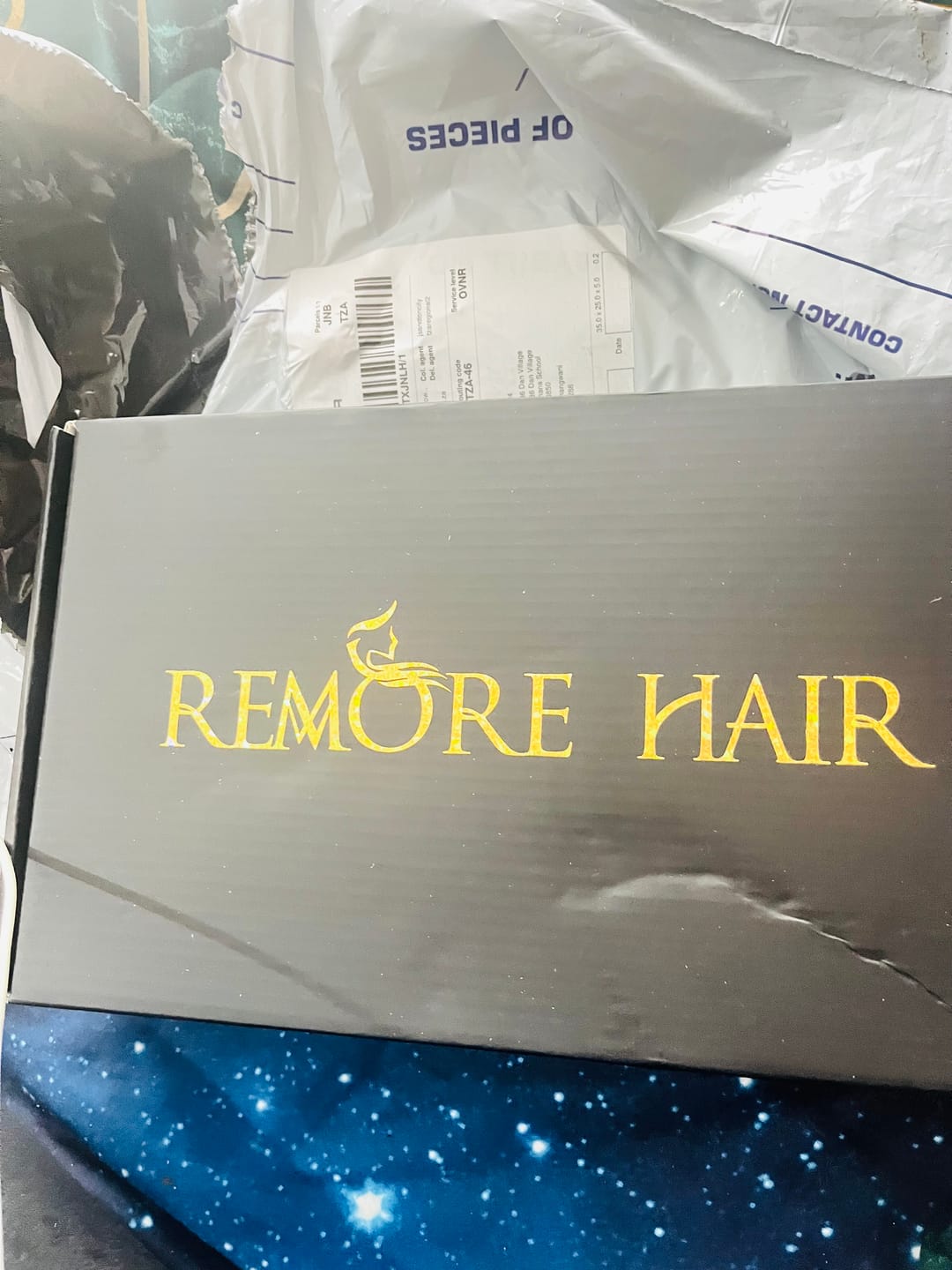 Customer photo review of Gorgeous 20-inch Malaysian Long Curly Wig with Lace Closure - Premium Human Hair