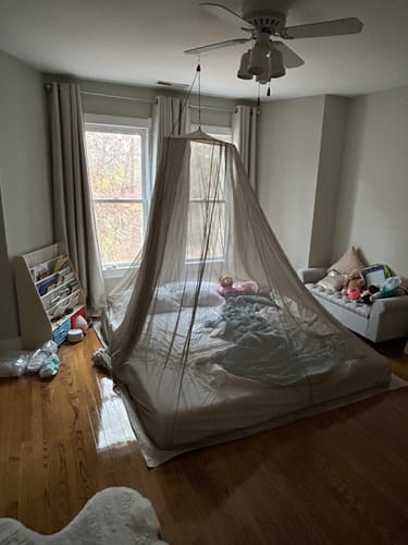 Customer photo review of FaradayLabz™ Silver EMF Protection Bed Canopy