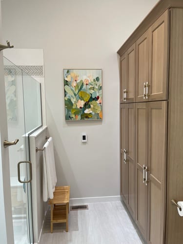 Customer photo review of Colorful Flower Textured Painting Canvas #FP013