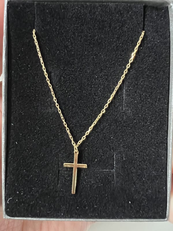 Customer photo review of Cross Pendant Necklace