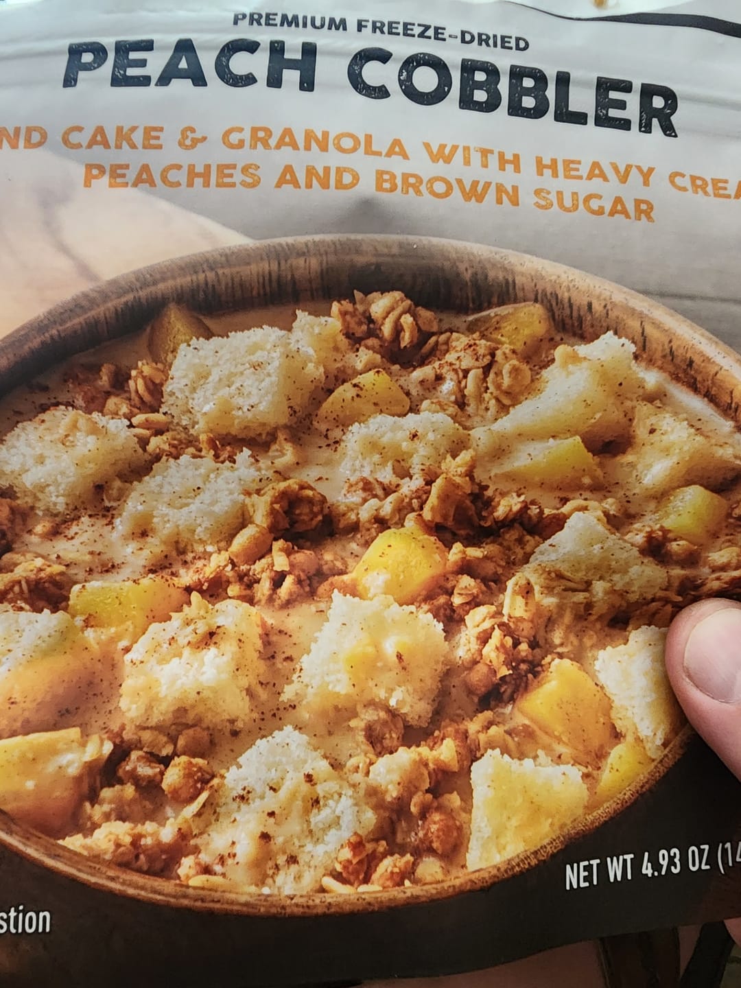 Customer photo review of Peach Cobbler