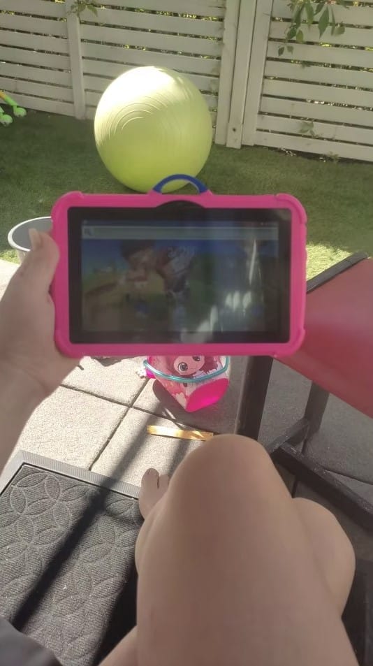 Customer photo review of Strapped™ Kids Smart Tablet