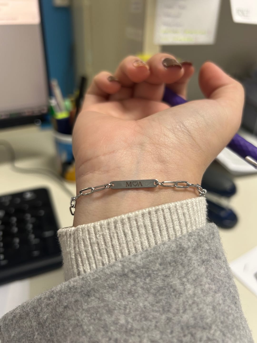 Customer photo review of Pulsera Uniones ~ Personalizable