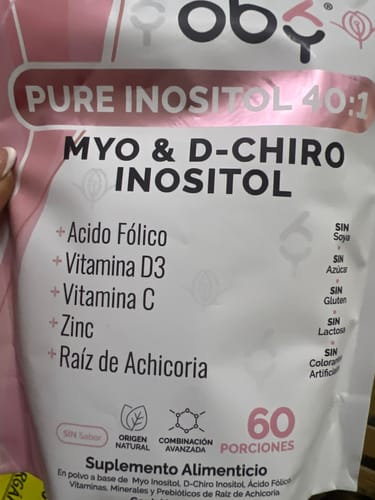 Customer photo review of Oby Inositol Plus Myo y D-Chiro Inositol Ratio 40:1 + Acido Folico, Prebioticos, Vitaminas y Zinc | Polvo Sin Sabor