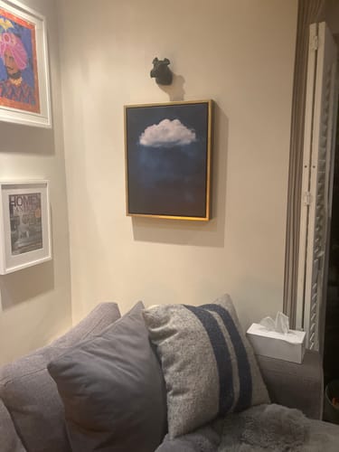 Customer photo review of Deep Blue Cloud Print