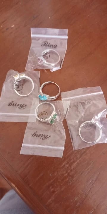 Customer photo review of Silver-Plated Ring Double Heart-Shaped Cubic Zirconia — Silver | KIMLUD