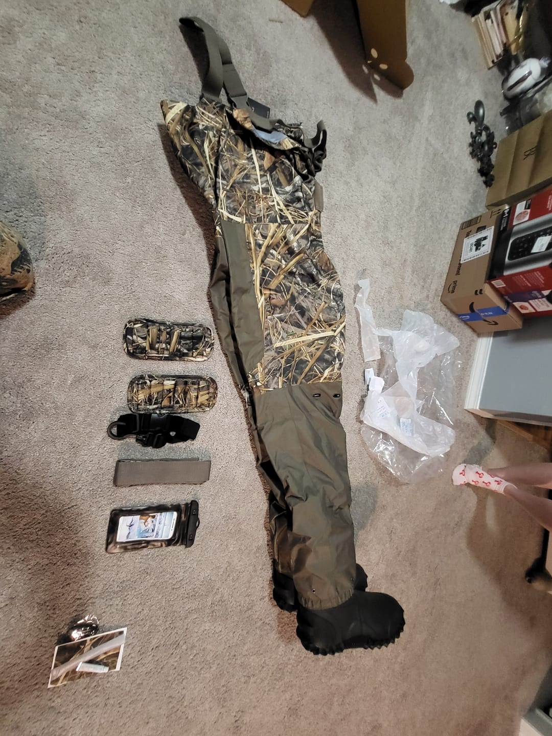 Customer photo review of AquaWade Duck Waterfowl Hunting Breathable Chest Waders