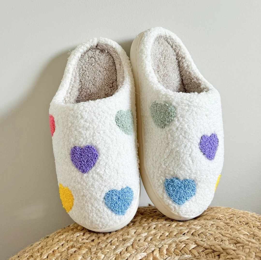 Customer photo review of Zia Colorful Heart Slippers