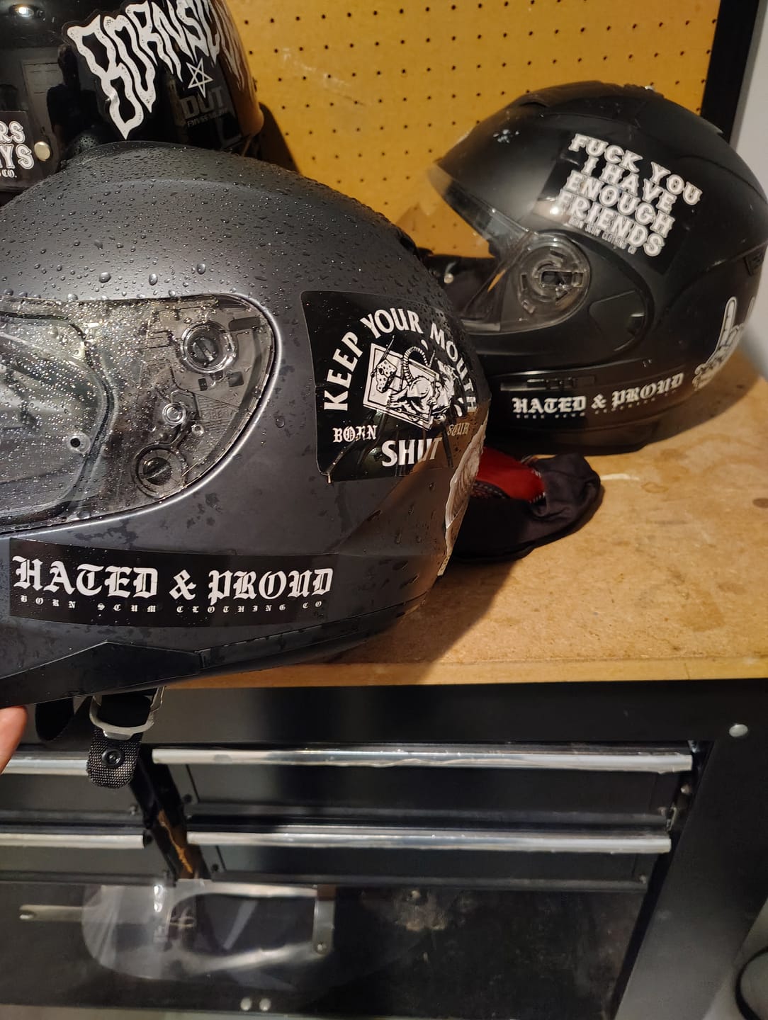 Customer photo review of HATED & PROUD 5.5" X 1.25" STICKER