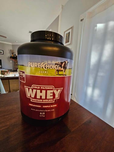 Customer photo review of Whey Protein Isolate Unflavored