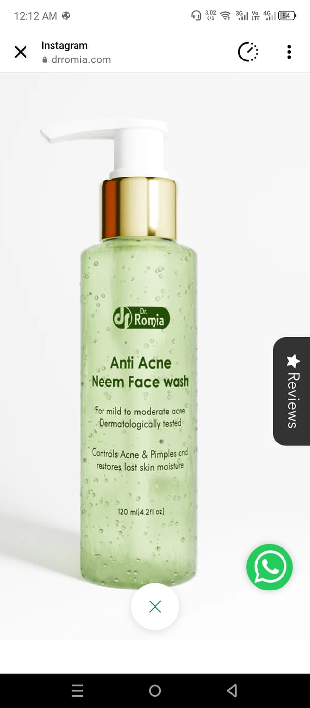 Customer photo review of Anti Acne Neem Face Wash