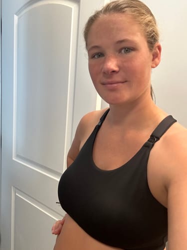 Customer photo review of Ultra Comfort Active Nursing Bra - FIXED Pads (Solid Black)