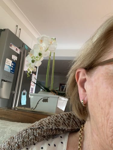 Customer photo review of Created Emerald & Diamond Hoop Earrings in 9ct Yellow Gold