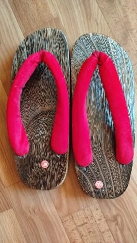 Customer photo review of Japanese Geta Flat Bottom Sandals
