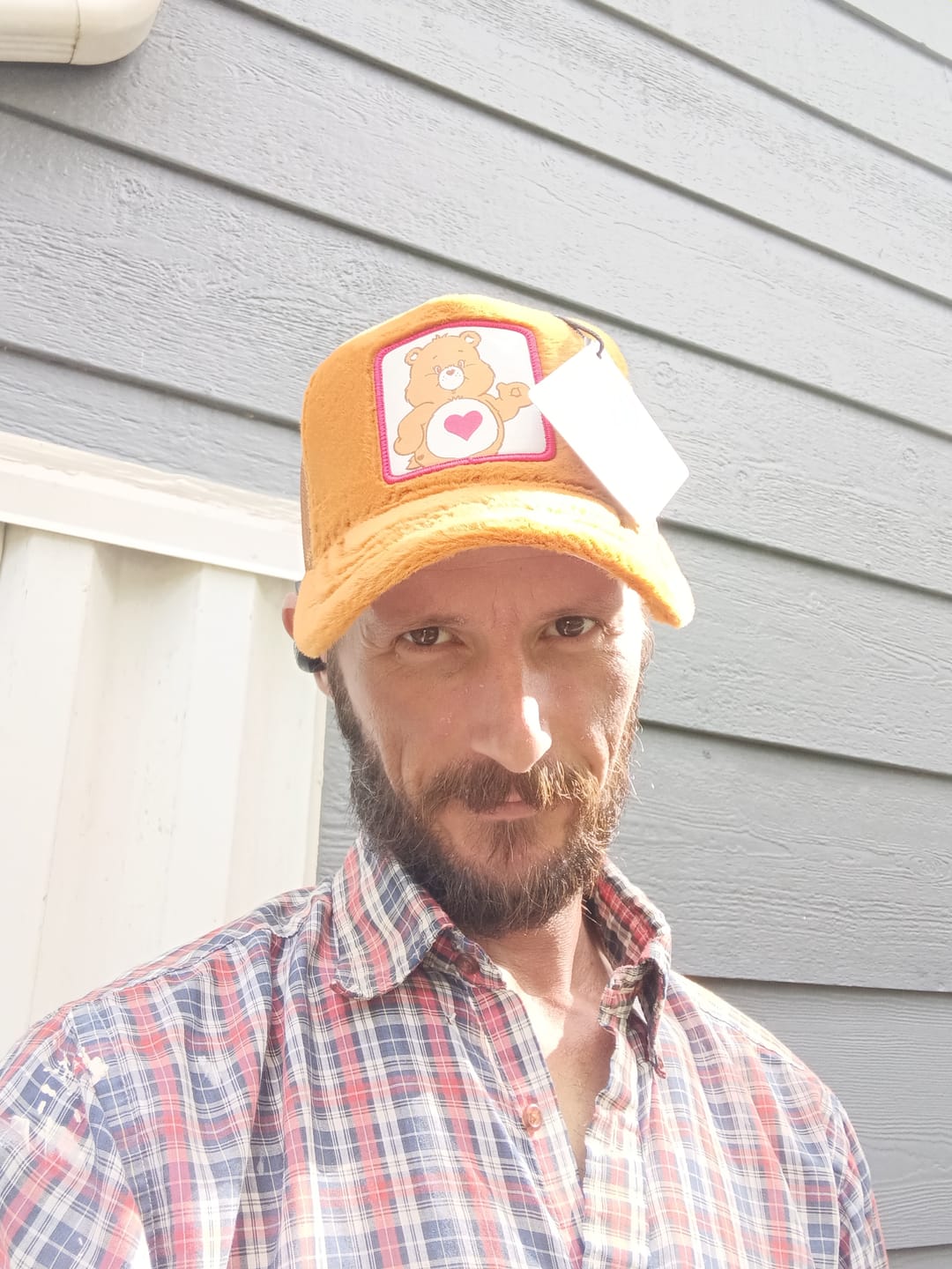 Customer photo review of OVERLORD X Care Bears:  Tender Heart Bear Trucker Cap