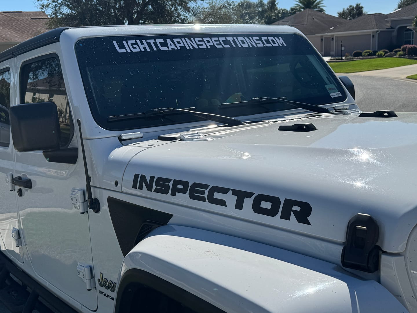 Customer photo review of Windshield Lettering