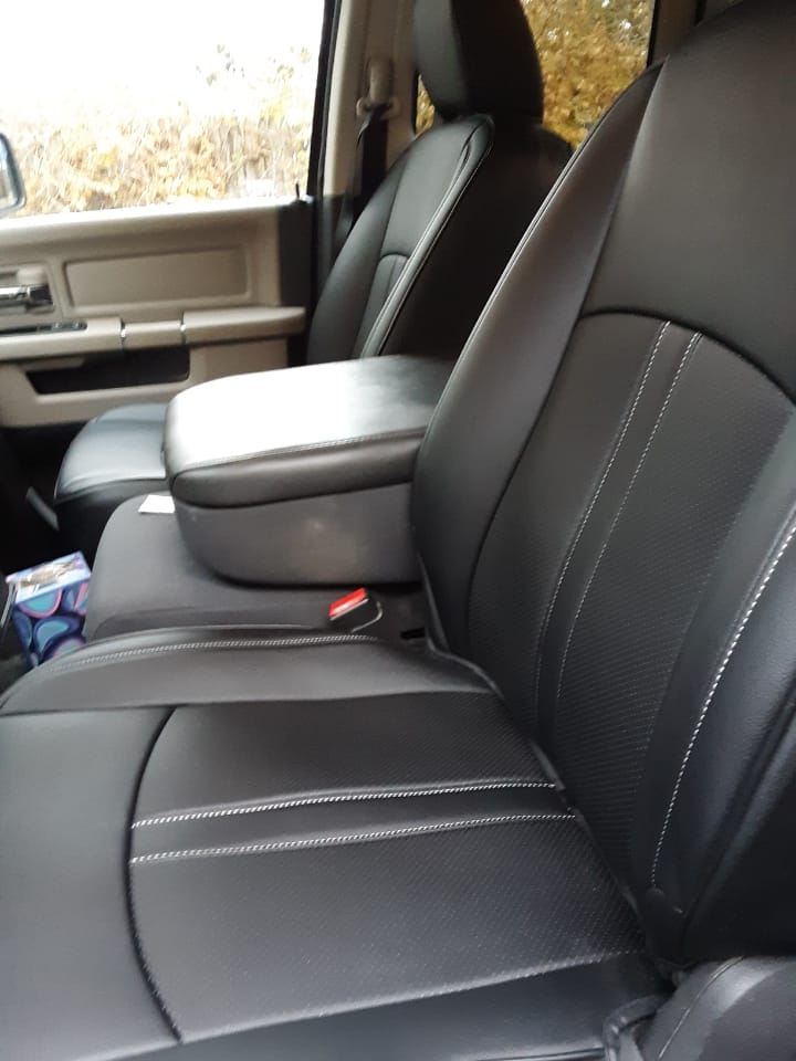 Customer photo review of 2009+ Dodge Ram Classic Custom Leather Seat Covers