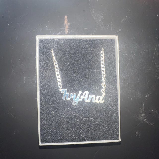 Customer photo review of Personalized Name Necklace