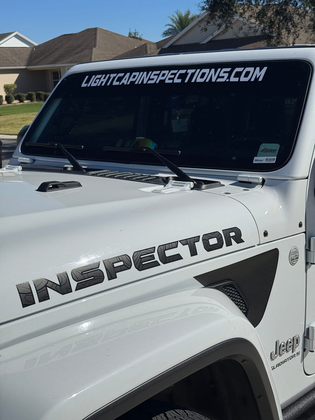 Customer photo review of Premium Black Topo Hood Lettering | Set of 2