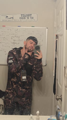 Customer photo review of Gsou Snow Men's Camo One Piece Ski Snowboard Suit Jumpsuit