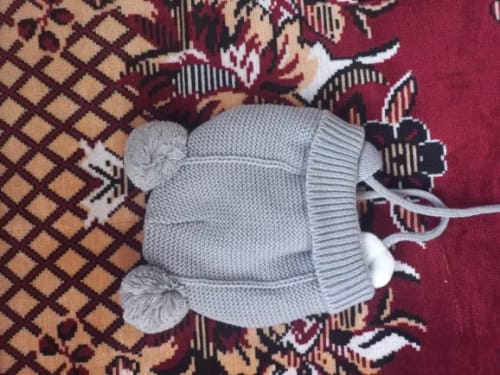 Customer photo review of Knitted Pom Pom Winter Hat
