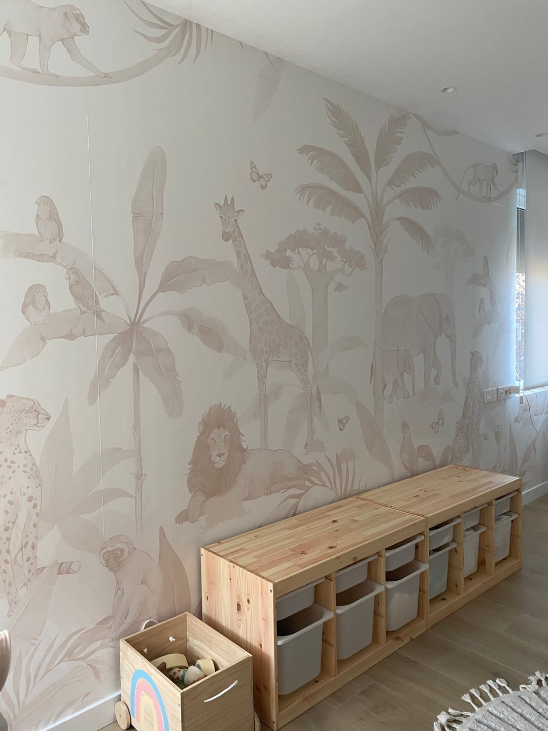 Customer photo review of African Safari Wallpaper Mural | Neutral