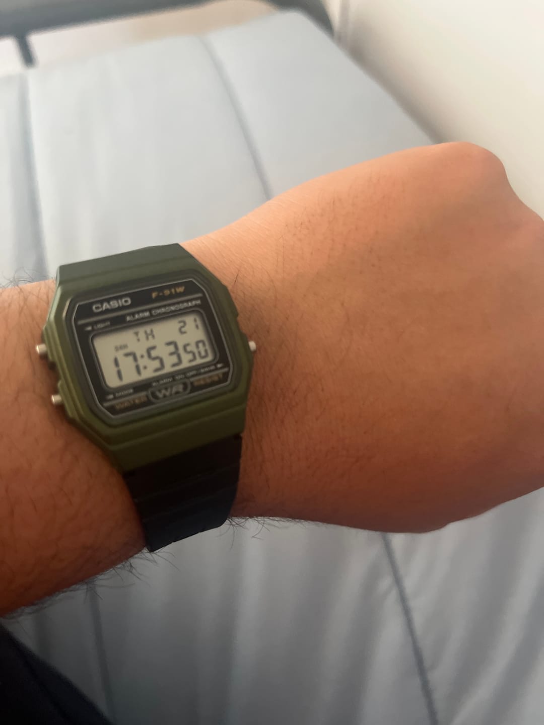 Customer photo review of Reloj Casio Vintage F-91WM-3ADF Verde/Negro