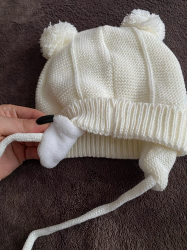 Customer photo review of Knitted Pom Pom Winter Hat