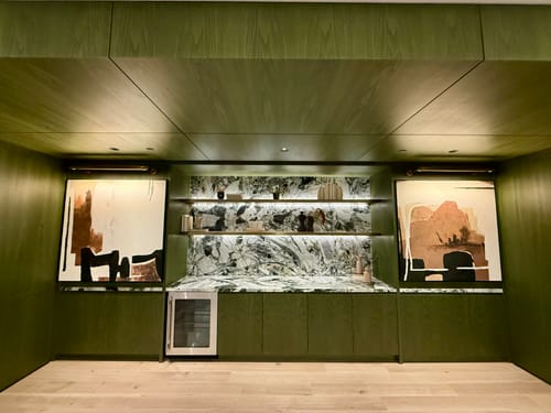 Customer photo review of Black And Brown Minimalist Painting #ABAS56