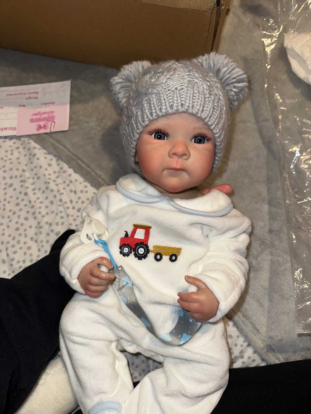 Customer photo review of Baby Boy Reborn - Silicone Vinyl Body