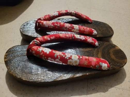 Customer photo review of Japanese Geta Flat Bottom Sandals
