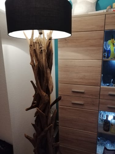 Customer photo review of Stehlampe Teakholz BLUMA  | Höhe 180 cm | inkl. Lampenschirm