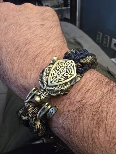 Customer photo review of Vikings Bear Paracord Bracelet