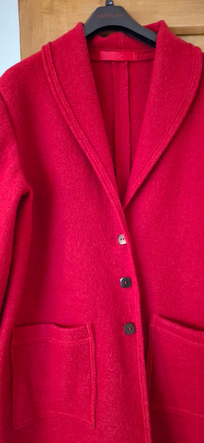 Customer photo review of Plain 100% Boiled Wool Fabric